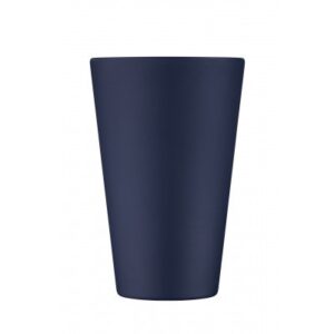 Ecoffee Cup PLA, Koffiebeker to Go 400 ml | Donkerblauw Siliconen