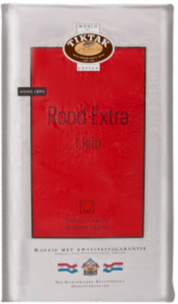 Tiktak Rood Extra standaard gemalen koffie