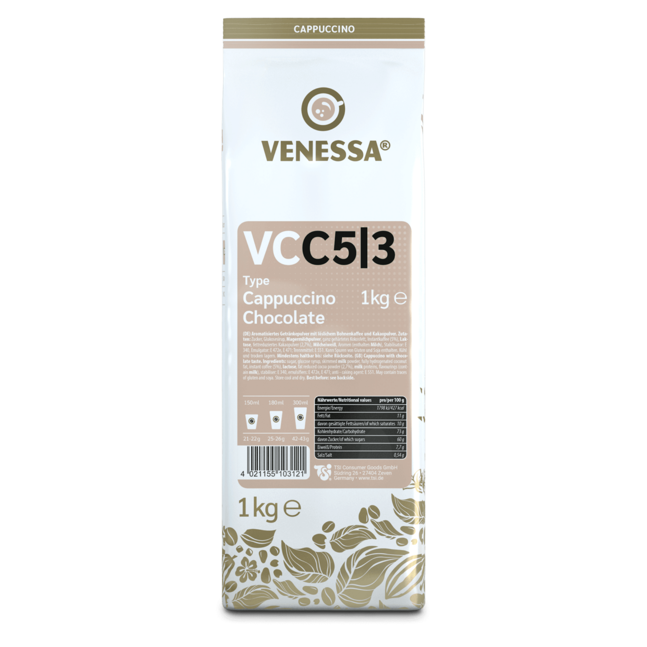 VENESSA  Cappuccino Chocolade VC5/3 doos 10x1kg