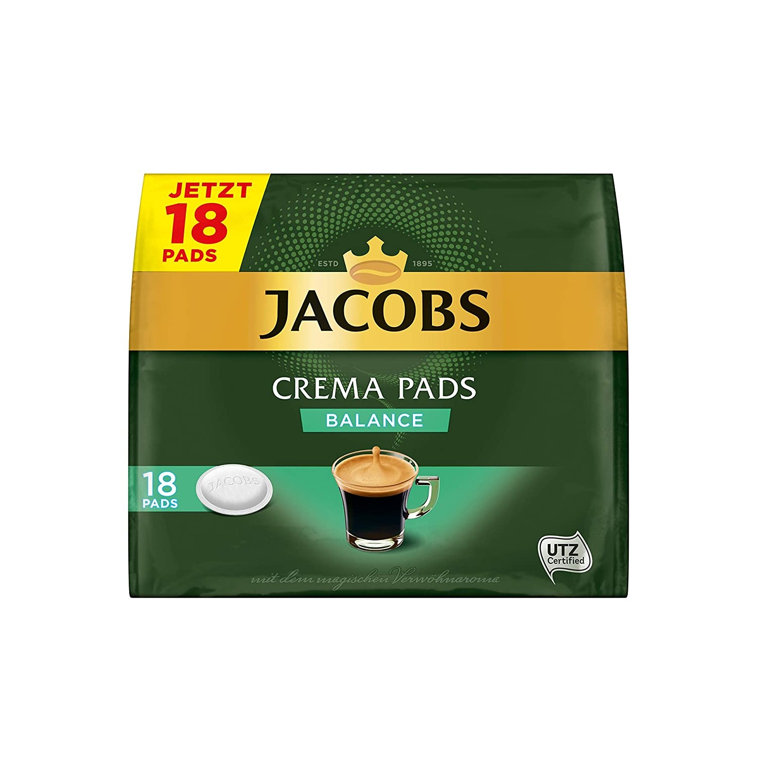 Jacobs Crema Balance UTZ 18 pads