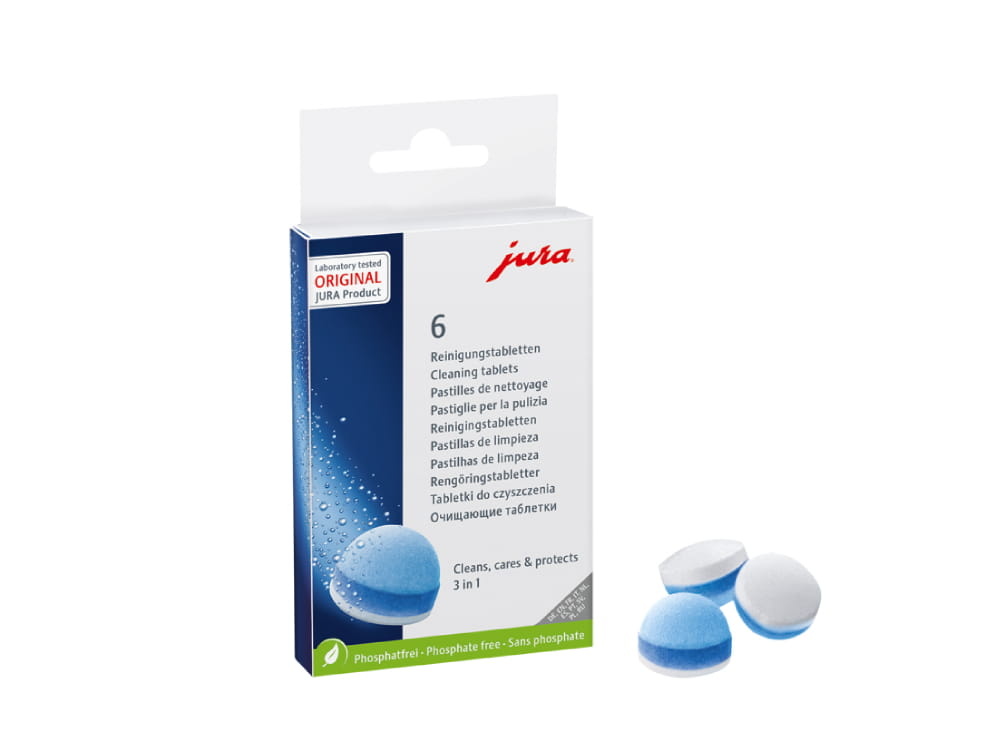 Jura reinigingstabletten 3-fase, 6 x 3,4g, tabs